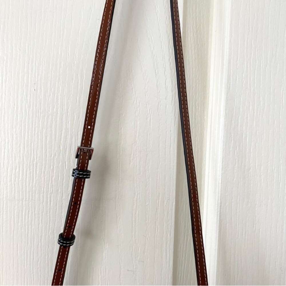 Tory Burch McGraw Color Block Patent Leather Canvas Camera Crossbody Bag - Picture 5 of 15